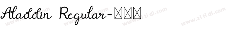 Aladdin Regular字体转换
